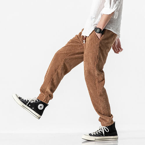 Alain – Spodnie sztruksowe w stylu casual chic