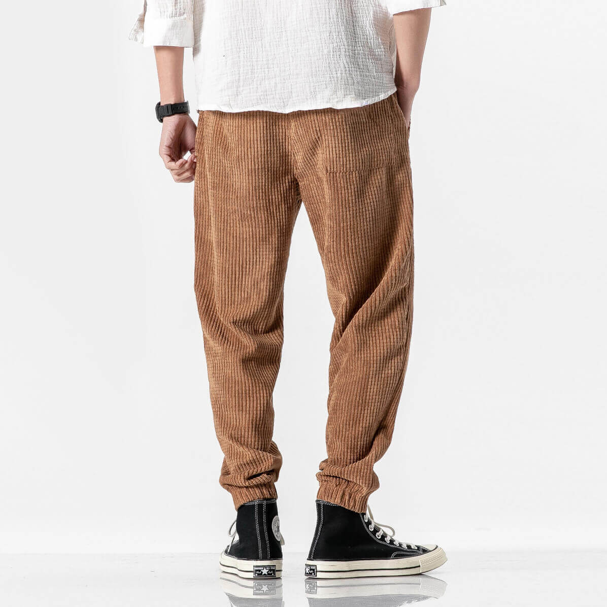 Alain – Spodnie sztruksowe w stylu casual chic