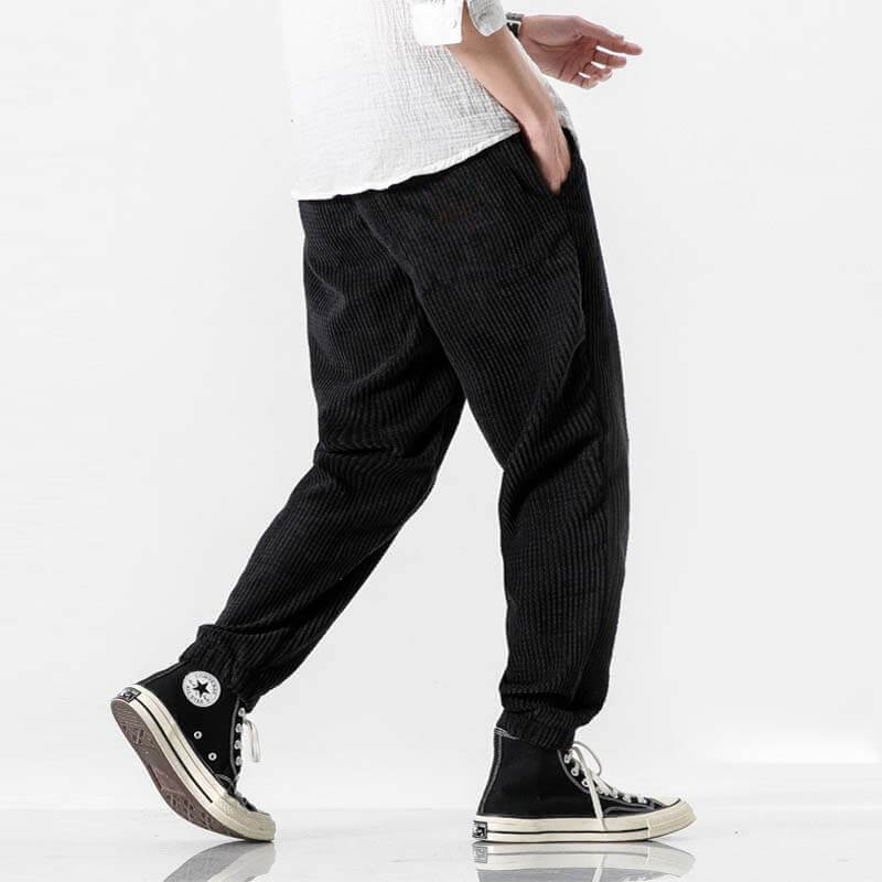 Alain – Spodnie sztruksowe w stylu casual chic