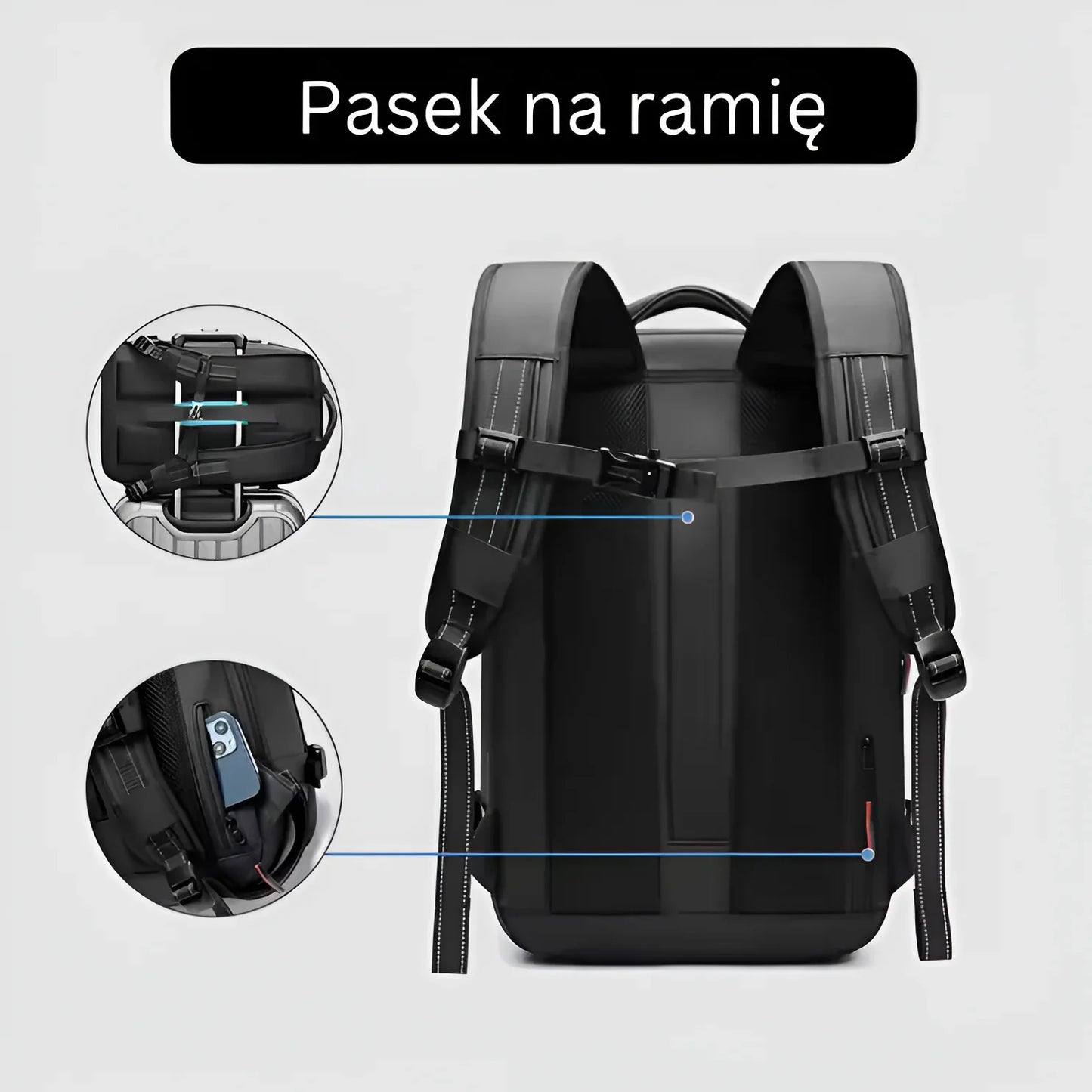 Dżesika - Plecak podróżny z kompresją próżniową