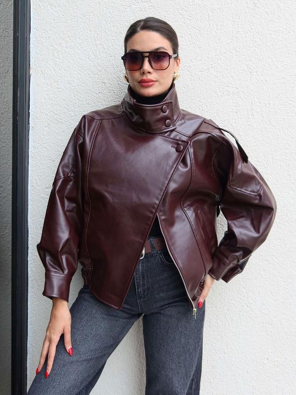 Terry - Kurtka motocyklowa oversize z kołnierzem