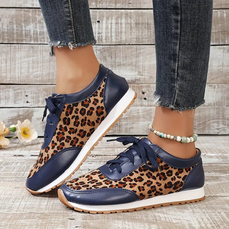 WILMA - WYGODNE SNEAKERSY Z NADRUKIEM W PANTERKĘ