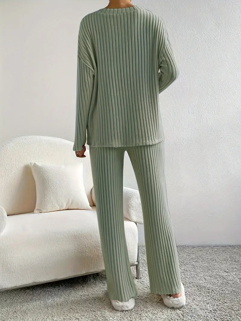 Rzęsosława - żebrowany dwuczęściowy komplet