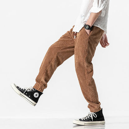 Alain – Spodnie sztruksowe w stylu casual chic