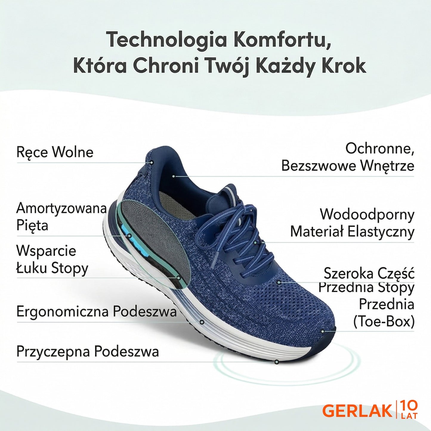Gerlak Damskie Sneakersy Wsuwane