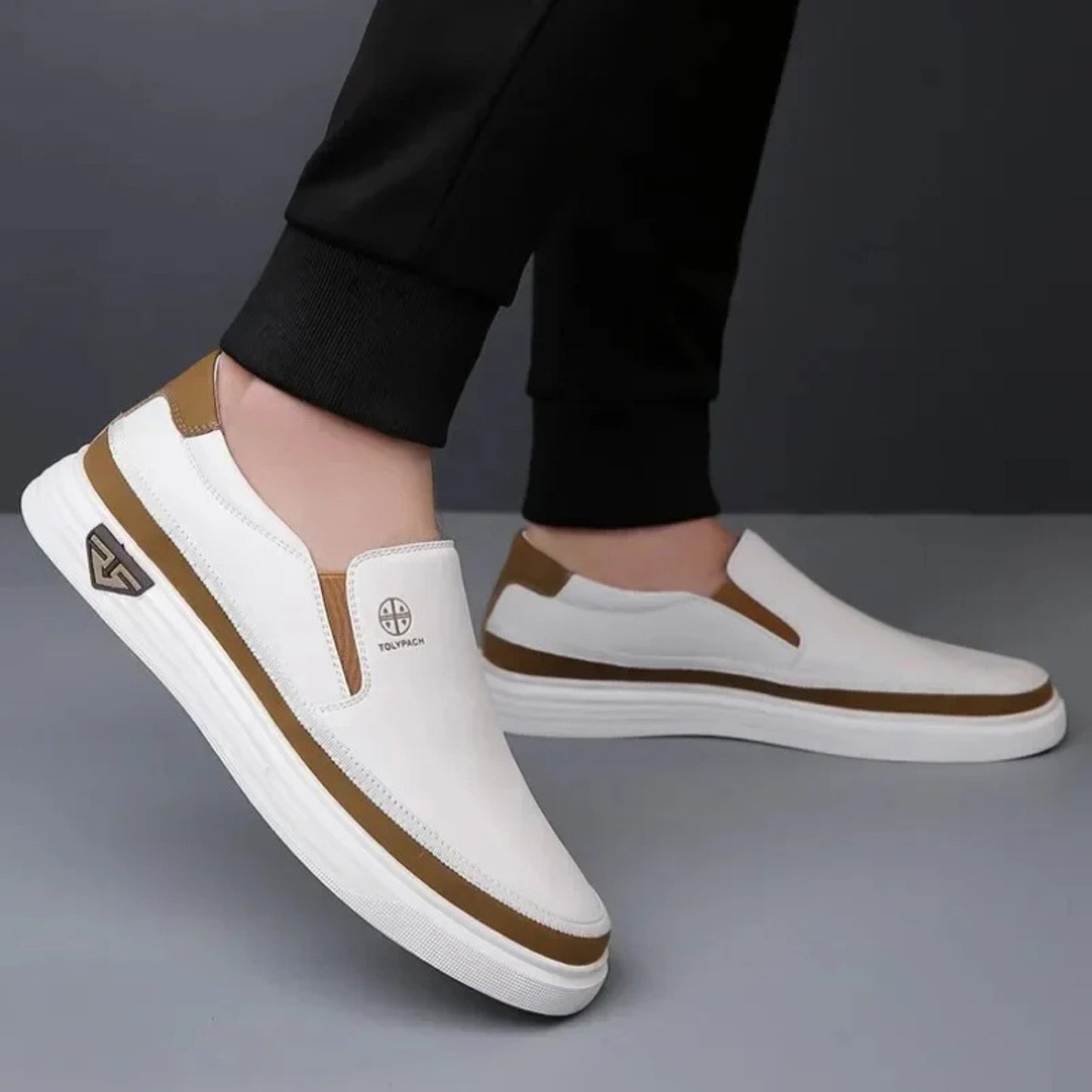 Gerlak Klasyczne Skórzane Buty Wsuwane