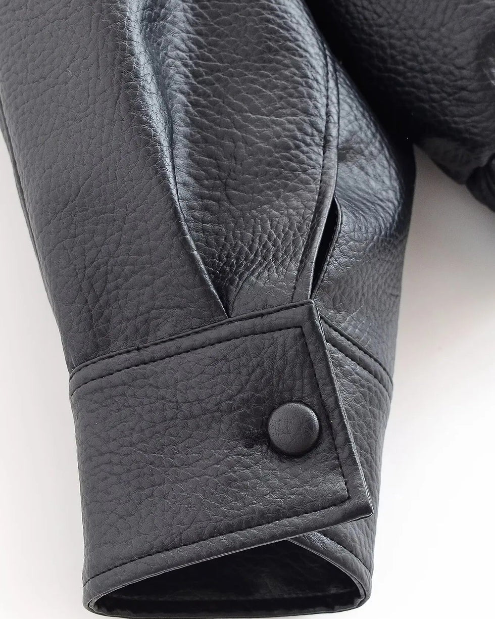 Asymetryczna Kurtka ze Skóry Wegetariańskiej Dla Kobiet