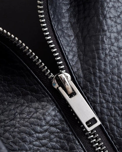 Asymetryczna Kurtka ze Skóry Wegetariańskiej Dla Kobiet