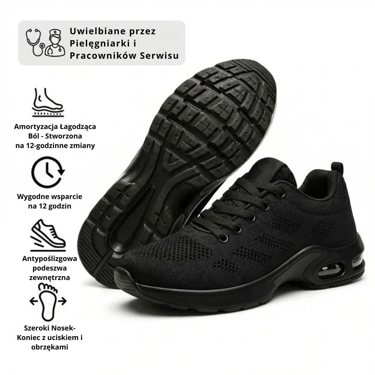 Gerlak™ Pro — Buty na 12-godzinną zmianę zapewniające całodzienną ulgę w bólu stóp, kolan i pleców