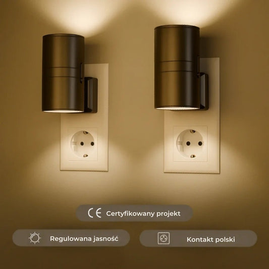 Luno™ – Luksusowy zestaw 2 lamp ściennych LED