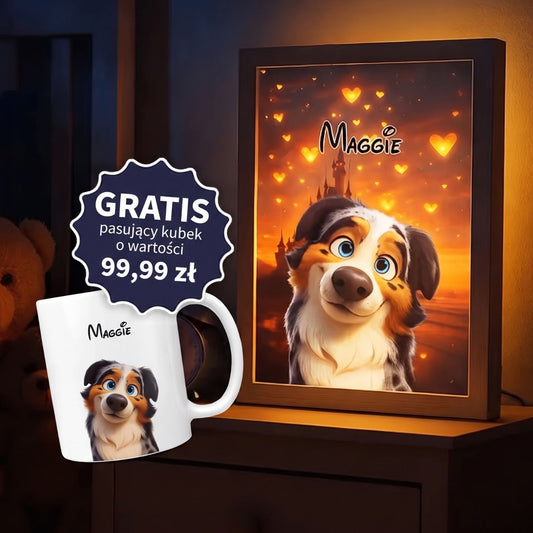 Magiczna lampka nocna LED z portretem pupila