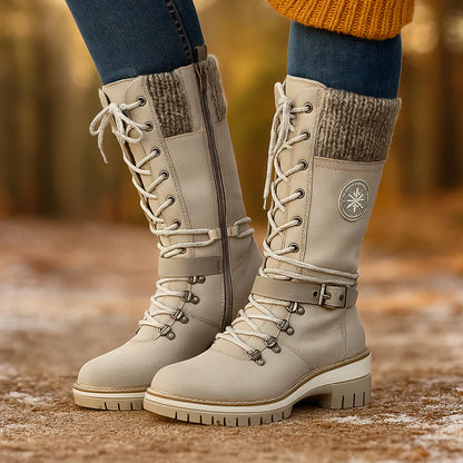 Wodoodporne śniegowce za kolano dla kobiet