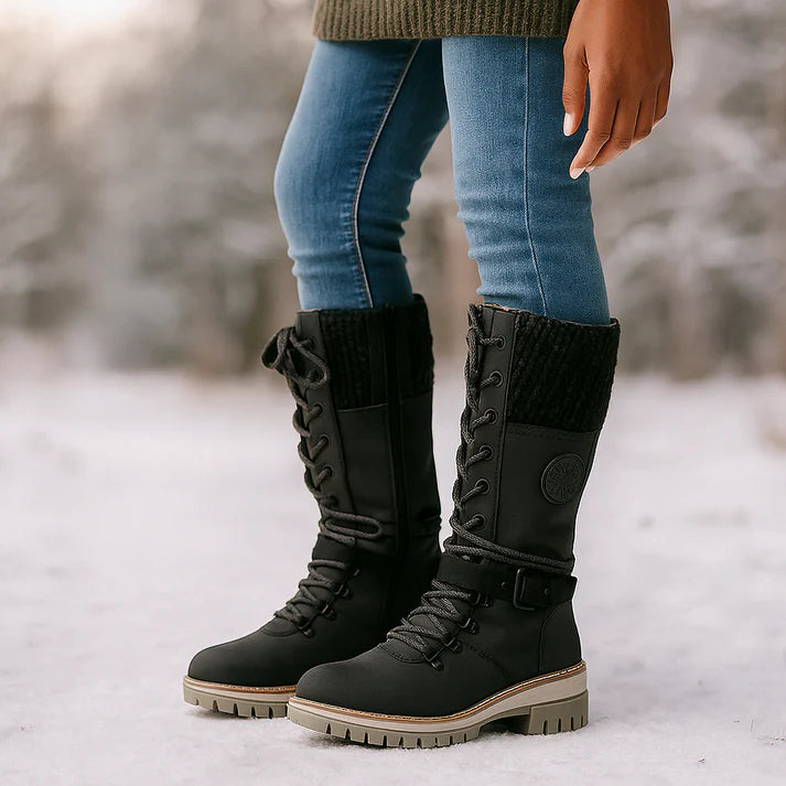 Wodoodporne śniegowce za kolano dla kobiet
