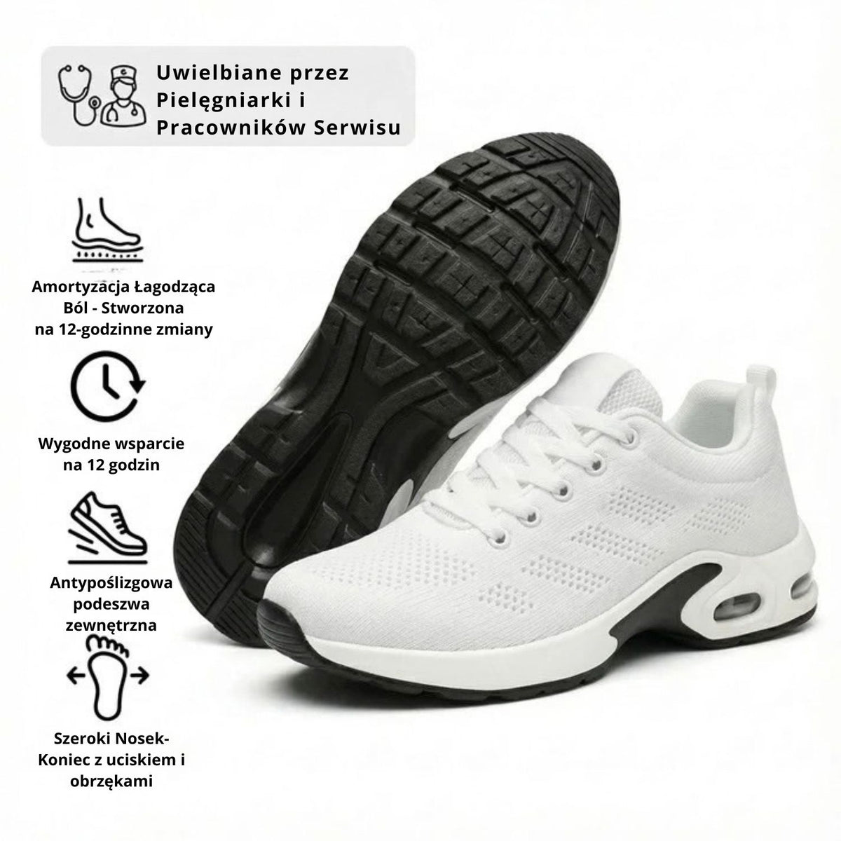 Gerlak™ Pro — Buty na 12-godzinną zmianę zapewniające całodzienną ulgę w bólu stóp, kolan i pleców