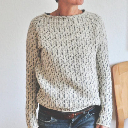 Signe – sweter retro ze wzorem kropli deszczu