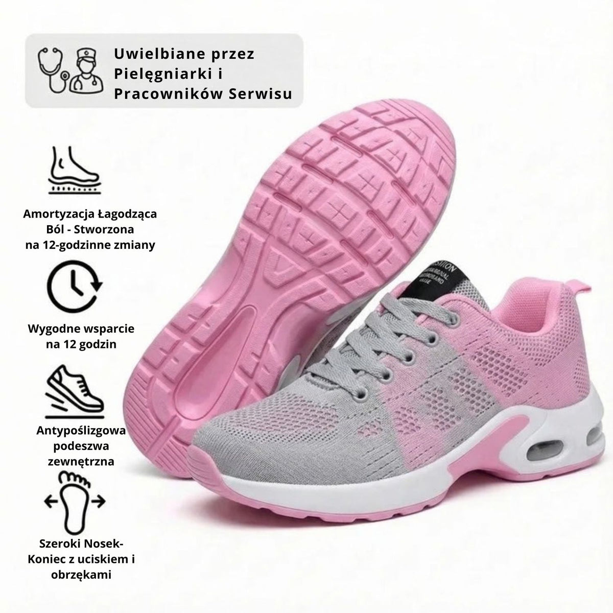 Gerlak™ Pro — Buty na 12-godzinną zmianę zapewniające całodzienną ulgę w bólu stóp, kolan i pleców