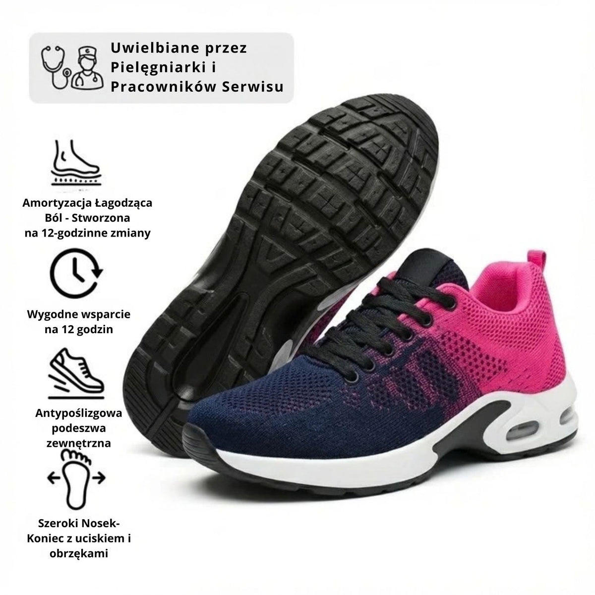 Gerlak™ Pro — Buty na 12-godzinną zmianę zapewniające całodzienną ulgę w bólu stóp, kolan i pleców