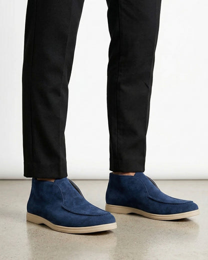 Gerlak Wysokie Loafersy Zamszowe - Granatowy