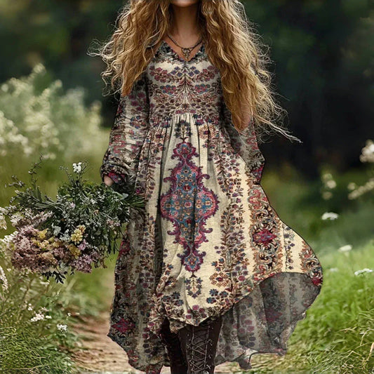 Antea – artystyczna maxi w stylu vintage w kwiaty