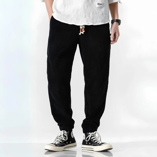 Alain – Spodnie sztruksowe w stylu casual chic