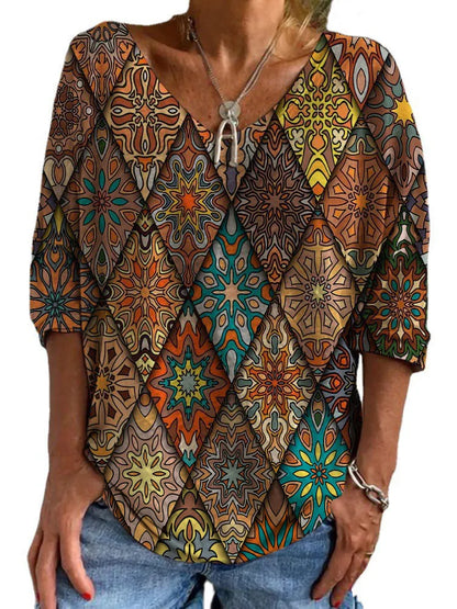 Lyana – Bluzka Vintage Patchwork Boho