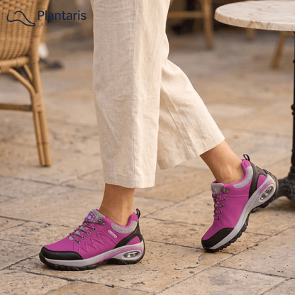 Buty ortopedyczne damskie na ostrogę piętową | Amortyzacja powietrzna, gruba podeszwa