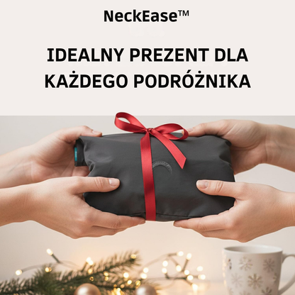 Kompaktowa poduszka podróżna NeckEase™ z naukowym podparciem głowy i szyi