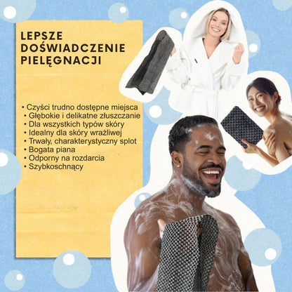 Złuszczający antybakteryjny ręcznik prysznicowy