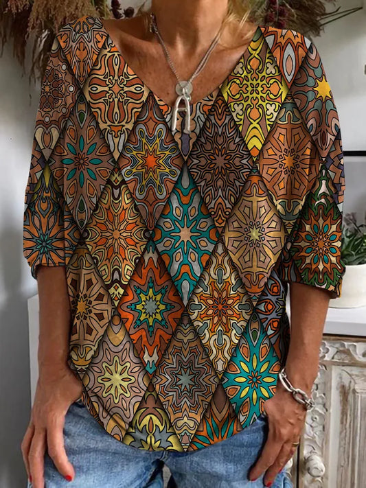 Lyana – Bluzka Vintage Patchwork Boho