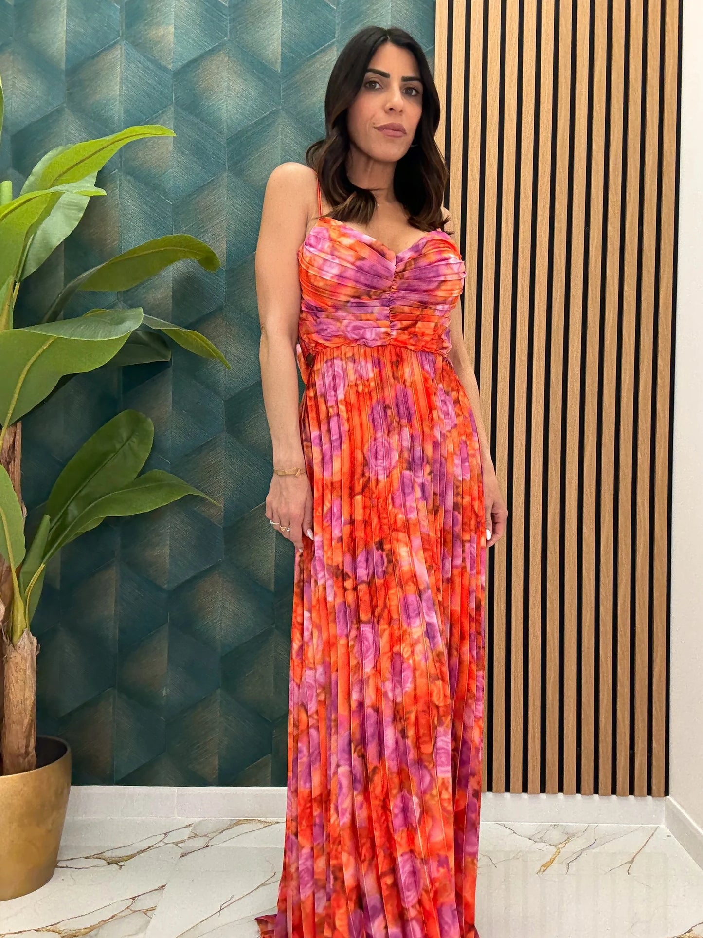 Andaza - Elegancka sukienka w kwiaty - jeden rozmiar, Universal Grace