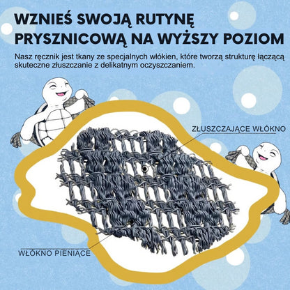 Złuszczający antybakteryjny ręcznik prysznicowy