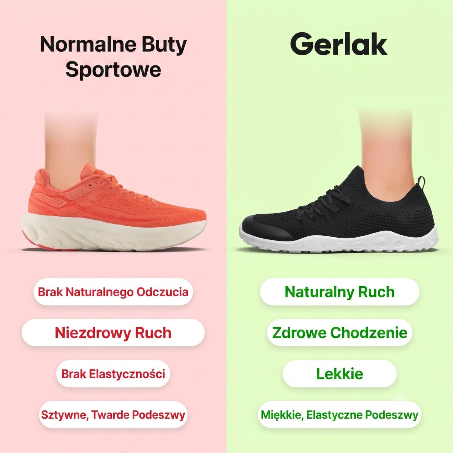 Gerlak Lekkie Buty Barefoot – Buty Zero Drop do Naturalnego Chodzenia i Codziennego Komfortu