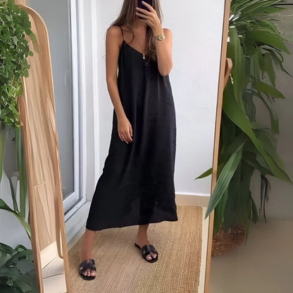 Léna – Minimalistyczna sukienka maxi typu slip