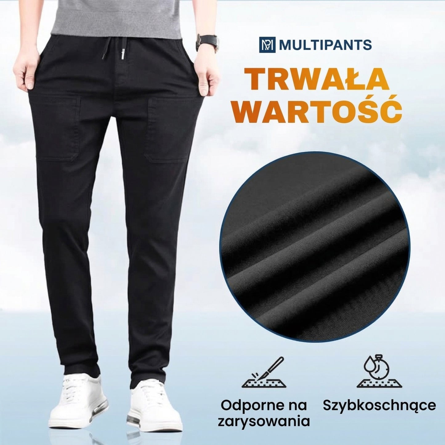 MultiPants – Wysokiej rozciągliwości, wielofunkcyjne, trwałe spodnie typu cargo