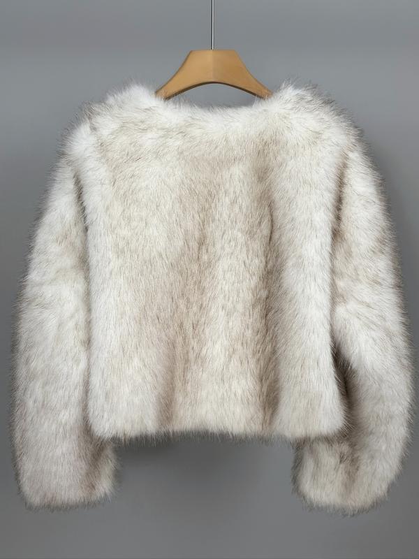 Larian - Jednolita kurtka ze sztucznego futra 