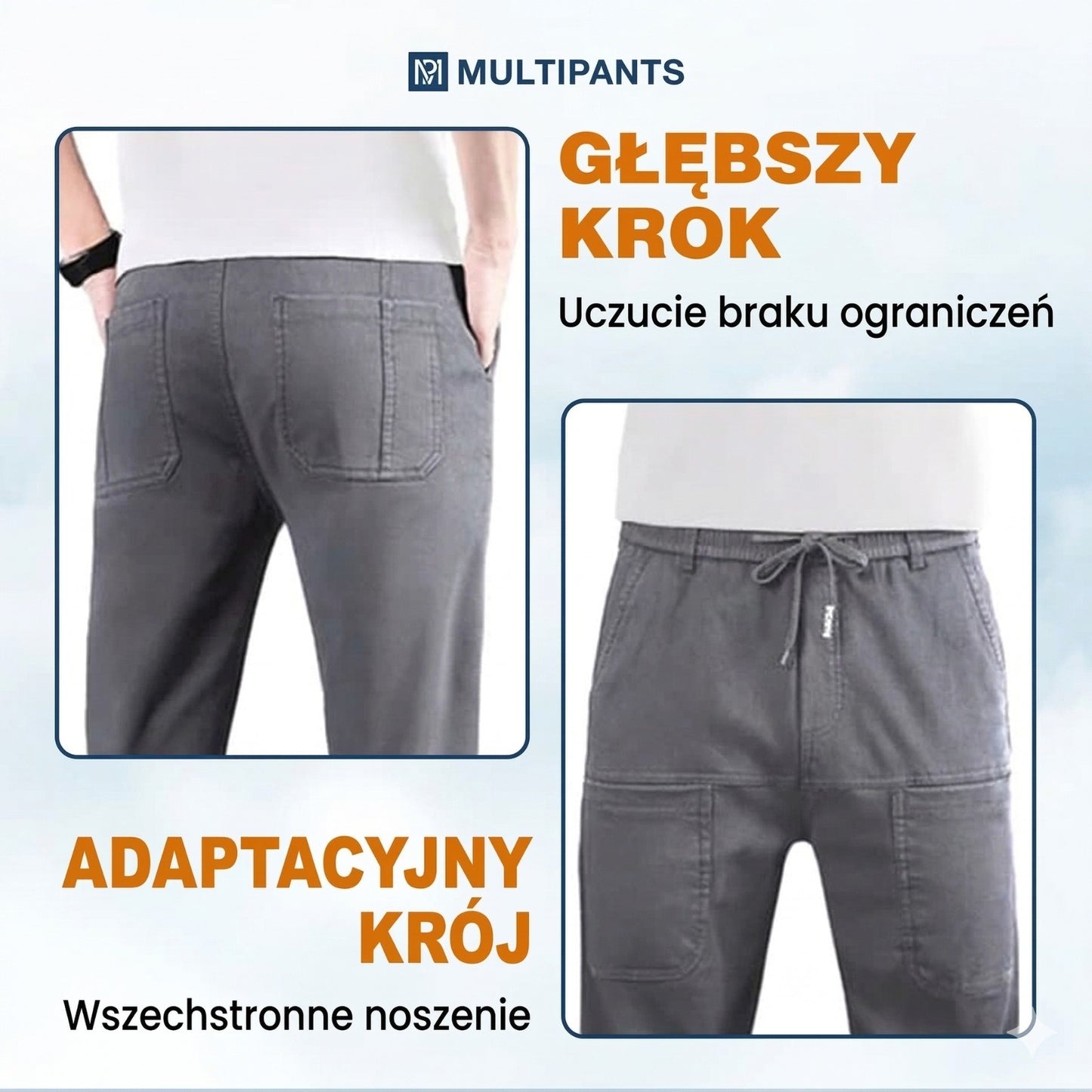 MultiPants – Wysokiej rozciągliwości, wielofunkcyjne, trwałe spodnie typu cargo