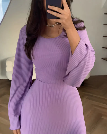 Monice - Elegancka dzianinowa sukienka maxi