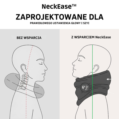 Kompaktowa poduszka podróżna NeckEase™ z naukowym podparciem głowy i szyi