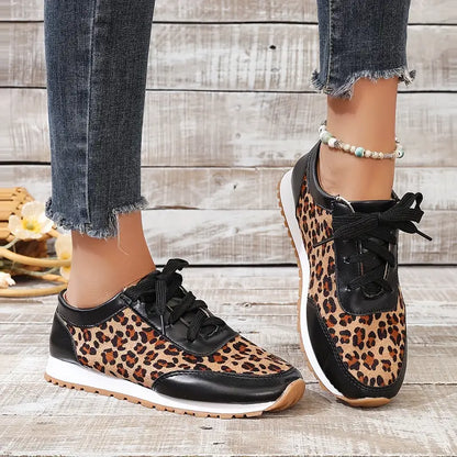 WILMA - WYGODNE SNEAKERSY Z NADRUKIEM W PANTERKĘ