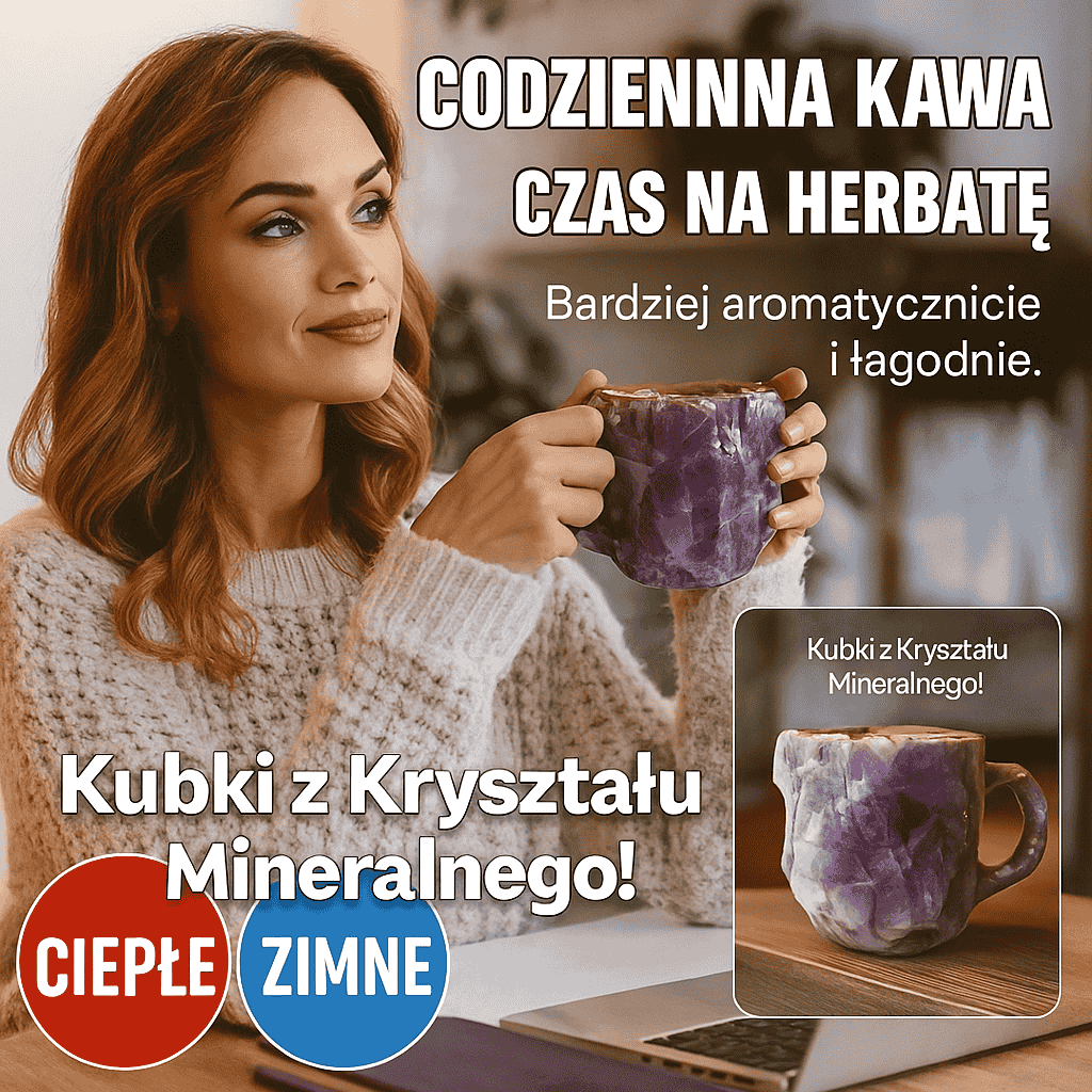 Kubek kwarcowy, wykonany ręcznie