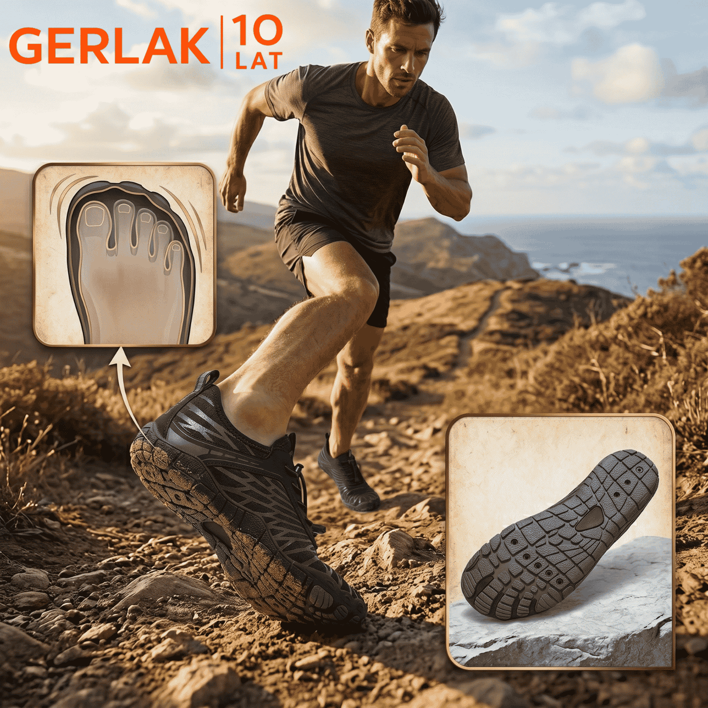 Gerlak Liane – damskie buty typu barefoot w szerokim rozmiarze | wrażliwe stopy, naturalna elastyczność