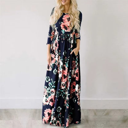 Jenna - Sukienka maxi w kwiaty
