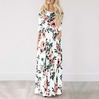 Jenna - Sukienka maxi w kwiaty