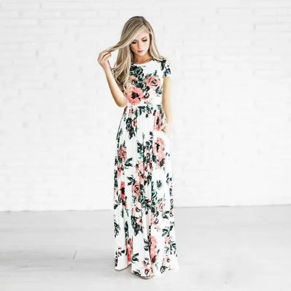 Jenna - Sukienka maxi w kwiaty