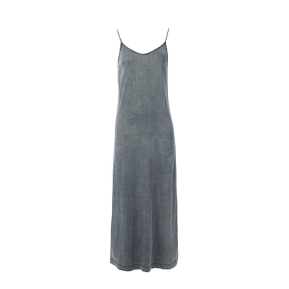 Mia - Lekka bluzka z denimu z kopertowym dekoltem i sukienka typu slip dress
