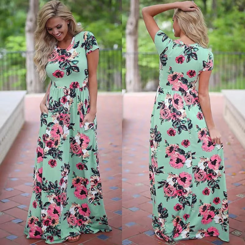 Jenna - Sukienka maxi w kwiaty