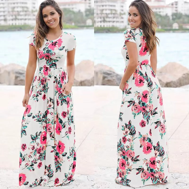 Jenna - Sukienka maxi w kwiaty