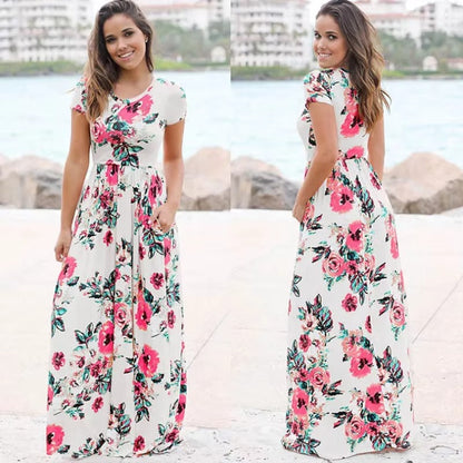 Jenna - Sukienka maxi w kwiaty