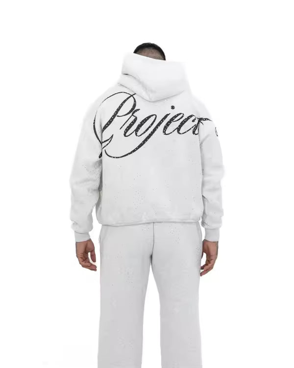 Uniseksowy zestaw Bluza i Spodnie z Cyrkoniami