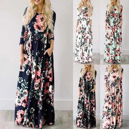 Jenna - Sukienka maxi w kwiaty